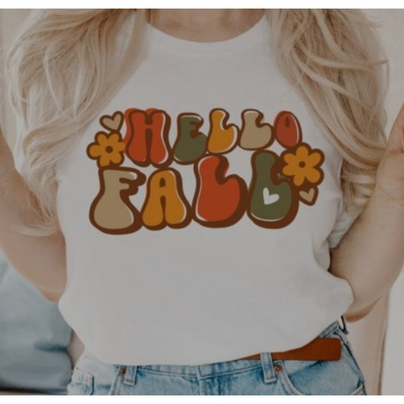 Hello Fall Tshirt - Picture 1 of 3